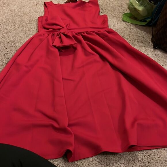 Lindy bop red scuba knit dress M - Picture 2 of 6